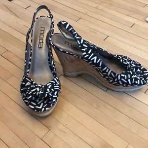 Open toe wedges